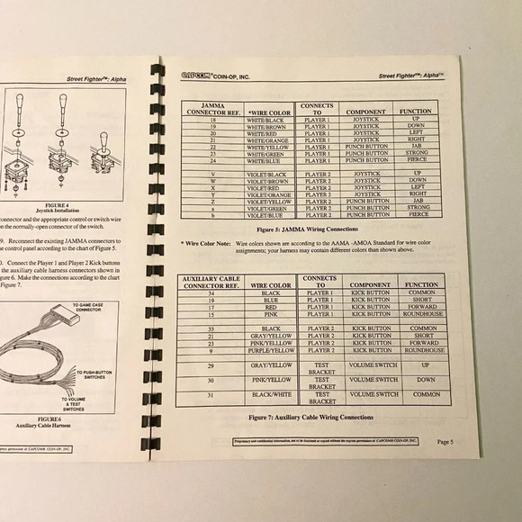 Vintage 1995 Street Fighter  Alpha Warriors Dream Capcom Arcade Game Manual - Picture 5 of 9